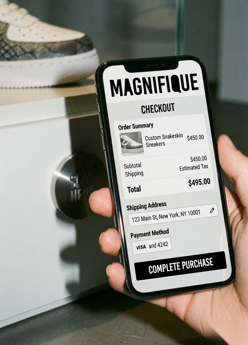 Scan-to-order NFC tag detail